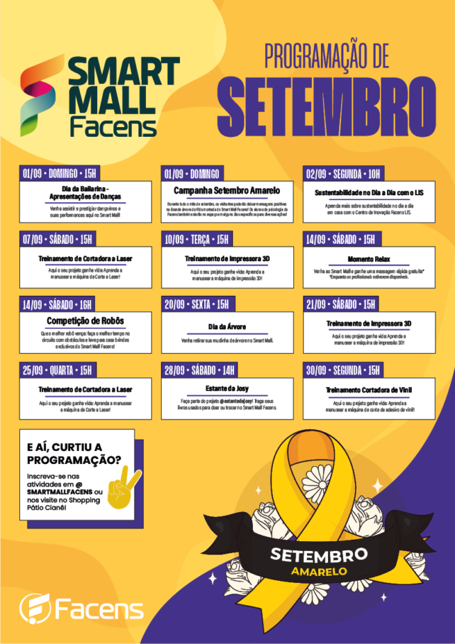 Smart Mall Facens Promove Campanha Setembro Amarelo Para Preven O