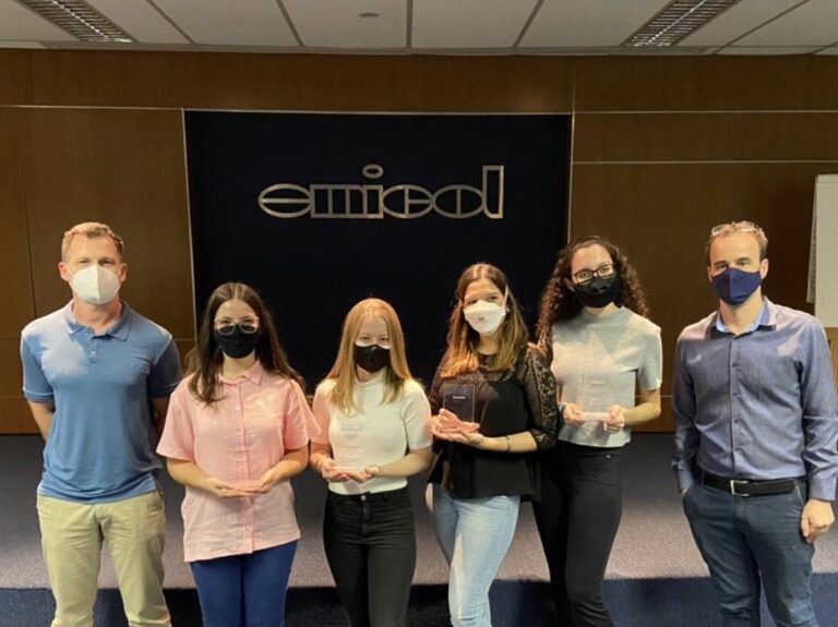 Alunas Facens vencedoras do Global Business Student Competition visitam empresa Emicol