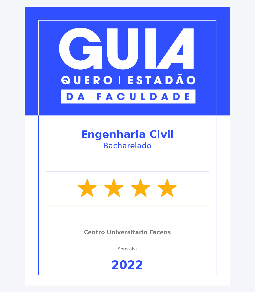 Engenharia Civil - 4 Estrelas Guia do Estudante 2022