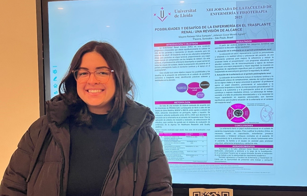 Estudante de Enfermagem Facens é premiada na Universidade de Lleida, na Espanha